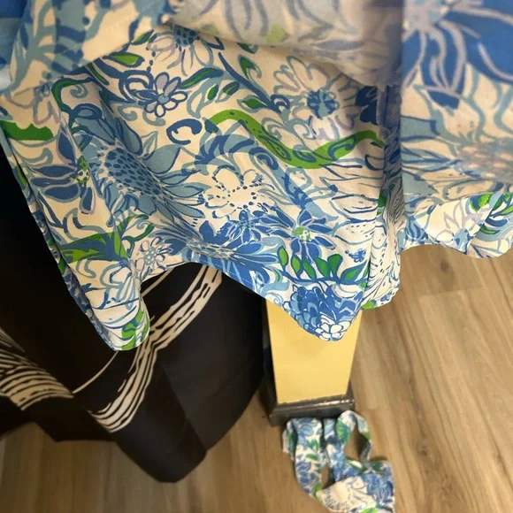 Lilly Pulitzer Strapless Dress in Blue and Green Floral - Picture 4 of 4